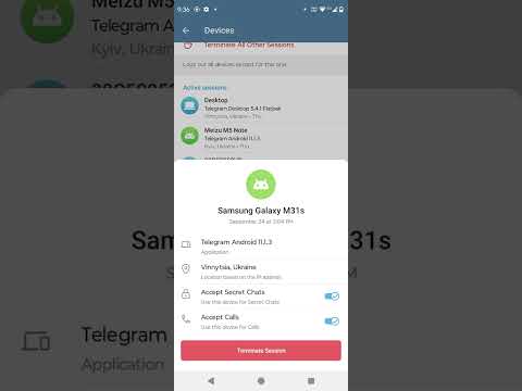 Видео: Як вийти з Telegram на комп'ютері, якщо комп'ютер далеко від вас
