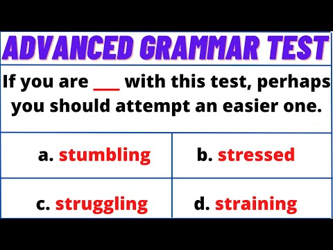 Видео: Сложный/продвинутый тест по английской грамматике | Мастер-класс по английскому языку |