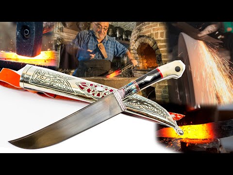 Видео: Preparation of national Uzbek knife | Подготовка  узбекского ножа | o'zbek pichoq tayyorlash