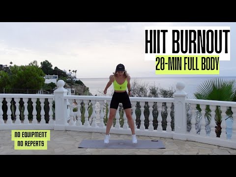 Видео: 20-МИНУТНАЯ HIIT-ТРЕНИРОВКА | На всё тело, без оборудования, без повторений