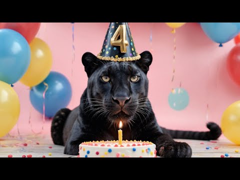 Видео: Поздравляем пантеру Луну с днём рождения!😻🎉🐾