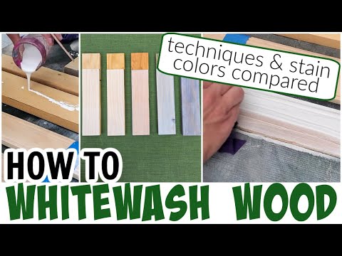 Видео: Как побелить древесину — 4 способа и сравнение разных цветов морилки