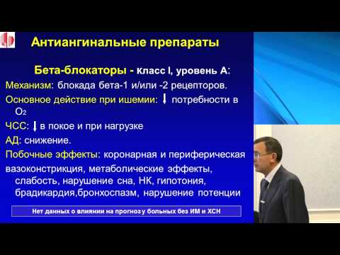 Видео: Стабильная стенокардия: оптимальная медикаментозная терапия. Проф. Ю. А. Карпов