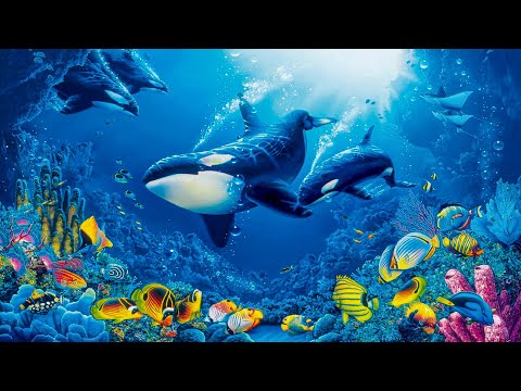 Видео: Шум моря 🐢 музыка, расслабляющая водных животных🐋 музыка  лечащая нервы и помогающая заснуть