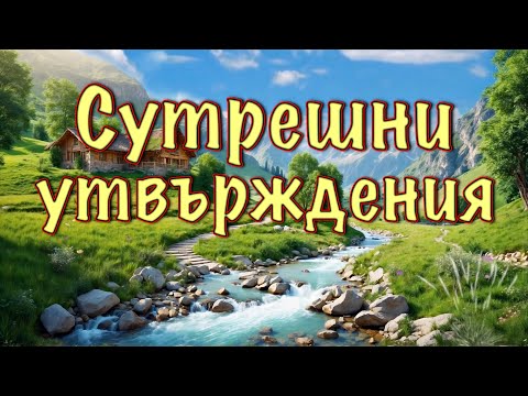 Видео: СУТРЕШНИ УТВЪРЖДЕНИЯ за САМОУВЕРЕНОСТ и УСПЕХ
