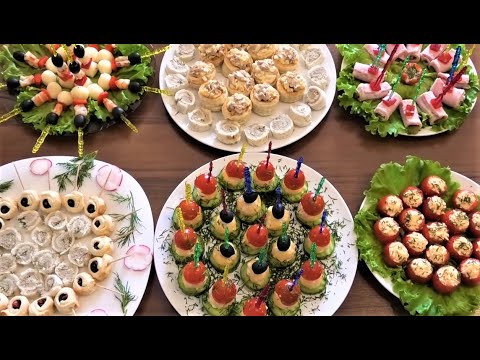 Видео: 7 простых РЕЦЕПТОВ красивых и вкусных ЗАКУСОК. Праздничный стол.