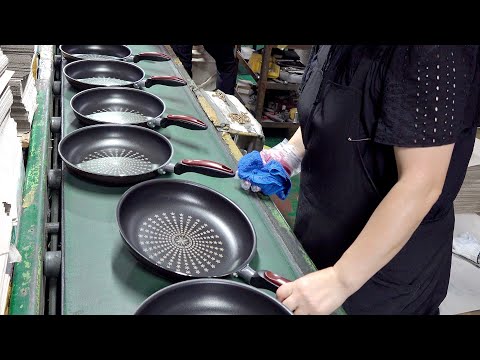 Видео: процесс производства антипригарной сковороды. Корейский завод по производству алюминиевых сковородок