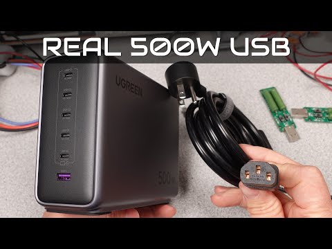 Видео: Протестированное и сравнённое USB-зарядное устройство UGREEN мощностью 500 Вт