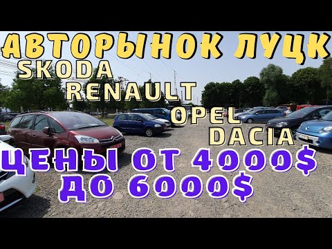Видео: Авторынок Луцк - авто стоимостью от 4000$ до 6000$. Skoda, Renault, Dacia, Opel. Есть что "живое"?