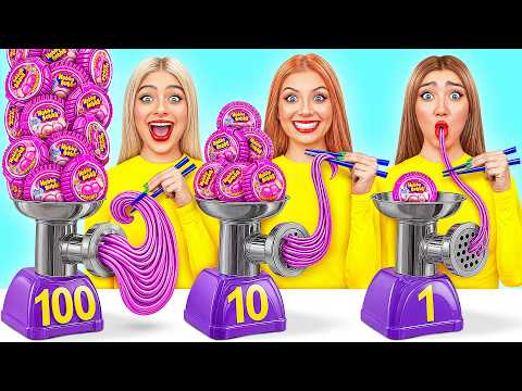 Видео: 100 Слоев Еды Челлендж | Сумасшедшие Кулинарные Идеи от Bubba DO Challenge