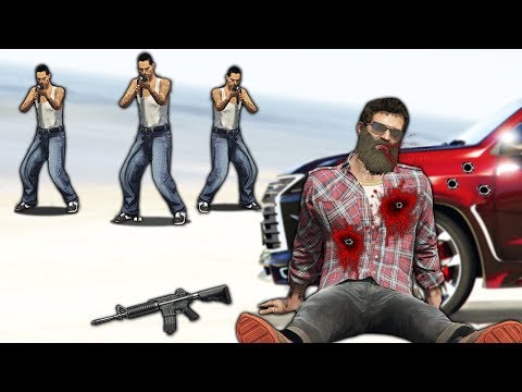 Видео: Тревор белгісіз біреулермен шайқасты | GTA 5