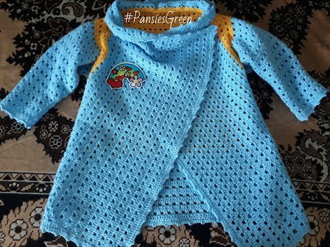 Видео: Квадратный кардиган крючком детям и взрослым | Мотив крючком | 1 ч