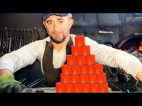 Видео: Ковка охотничьего ножа из шариков подшипника.