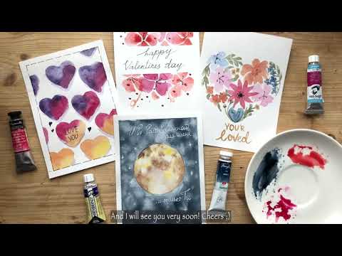 Видео: ОТКРЫТКИ АКВАРЕЛЬЮ КО ДНЮ СВ. ВАЛЕНТИНА | WATERCOLOR CARDS FOR VALENTINE'S DAY