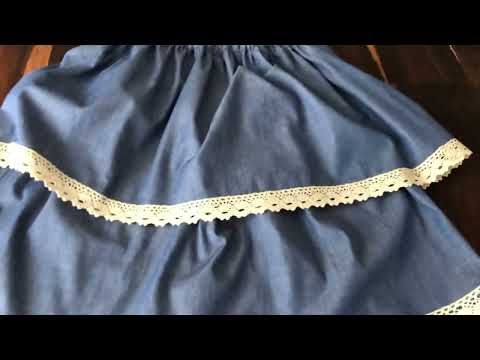 Видео: Юбка с вышивкой или тесьмой .