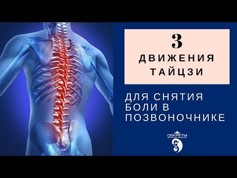 Видео: 3 движения Тайцзи (тай чи) и Цигун для снятия боли в позвоночнике