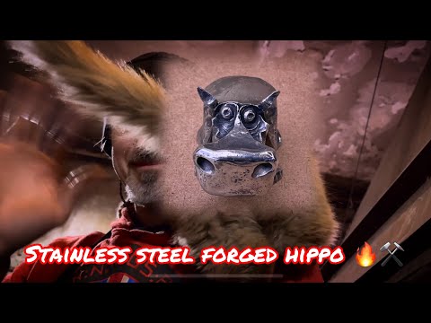 Видео: Кованый бегемотик из нержавки