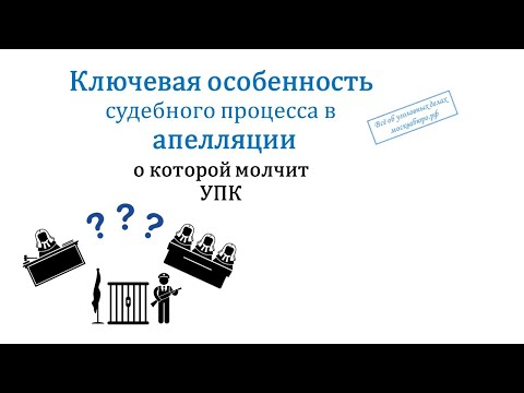 Видео: Особенность процесса в апелляции о которой молчит УПК