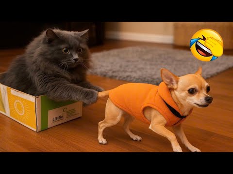Видео: Самый смешной клип про кошек и собак 2025 года😼🐶Попробуйте не засмеяться😜 #187