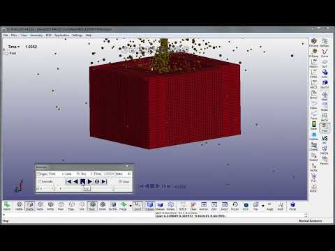 Видео: Моделирование процесса гидроабразивной обработки в LS-DYNA  Видео неполное