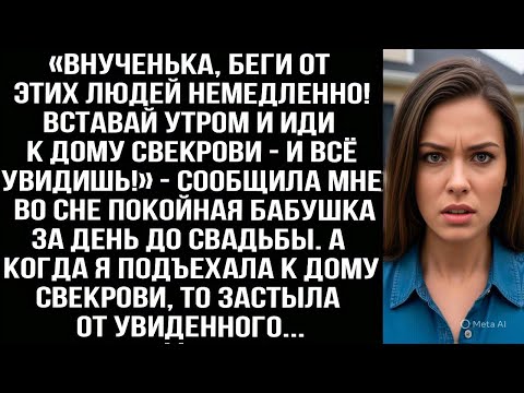 Видео: Покойная бабушка предупредила меня во сне перед свадьбой. Я приехала к дому свекрови и всё поняла...
