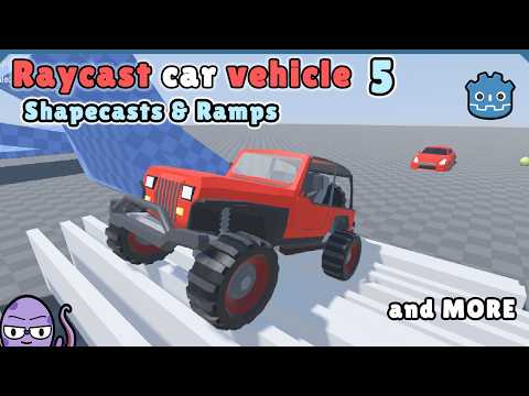 Видео: Пользовательская физика транспортных средств Raycast в Godot #5 | Shapecasts и Ramps