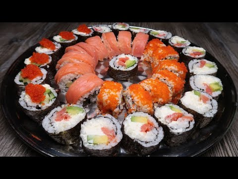 Видео: Роллы Филадельфия, Роллы Калифорния. Пошаговая Инструкция как приготовить роллы. Подробный урок