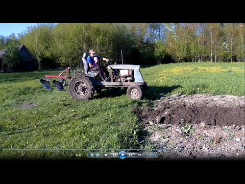 Видео: Оранка, саморобним міні трактором!