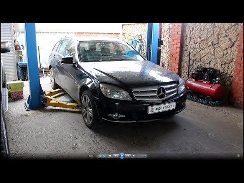 Видео: Устранение течи впускного коллектора на Mercedes Benz C универсал W204 2,2 Мерседес Бенц 2009 1часть