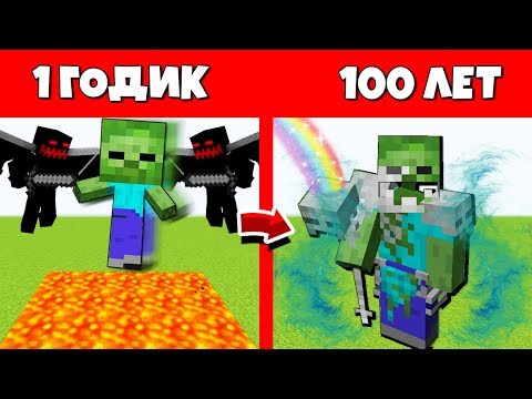 Видео: КАК ЗОМБИ ВОЛШЕБНИК ПРОЖИЛ ЖИЗНЬ В МАЙНКРАФТ ЭВОЛЮЦИЯ МОБОВ MINECRAFT ЖИЗНЬ ЖИЗНЕННЫЙ ЦИКЛ