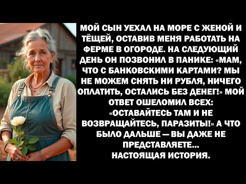 Видео: Сын уехал на море с женой и тёщей, бросив меня одну заниматься фермой.