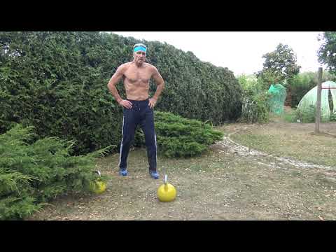 Видео: Упражнения с гирями ,после 50 ти лет.         70 year old man