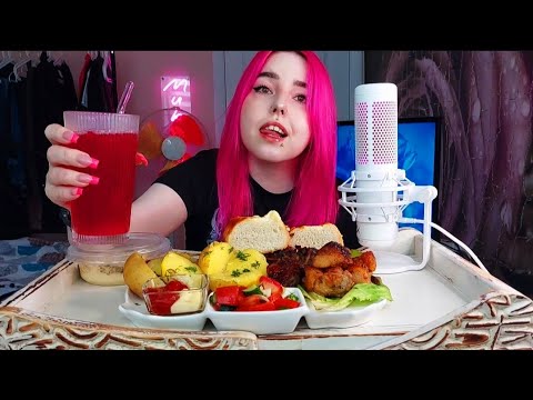 Видео: Ответ хейтерюгам/свинина на гриле с овощами мукбанг/болталка mukbang