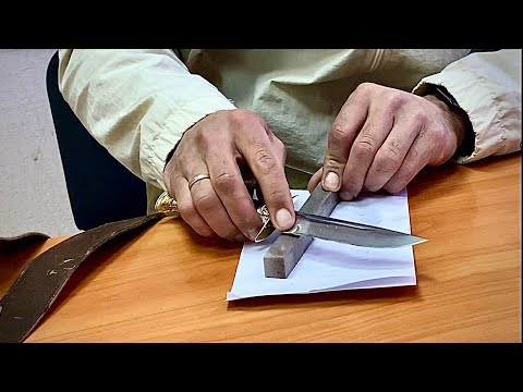 Видео: Уход за ножом - направка бруском для заточки - обработка маслом
