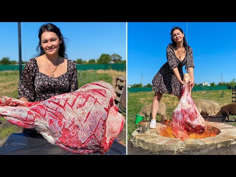 Видео: 15 ЧАСОВ ПРОЖАРКИ Огромного Говяжьего Бедра Весом 25КГ в Тандыре! Невероятный деликатес