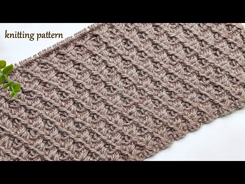 Видео: Узор спицами   "Легкий как перышко"