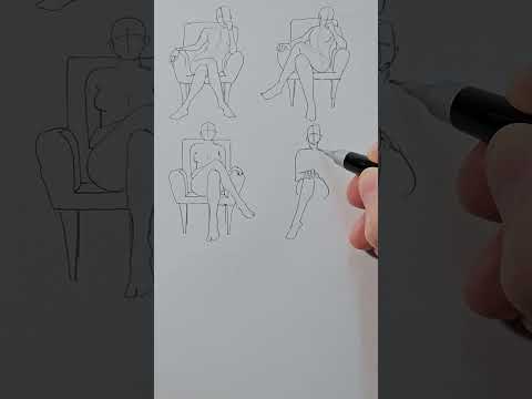 Видео: как рисовать позы человека #sketch #drawing #скетч