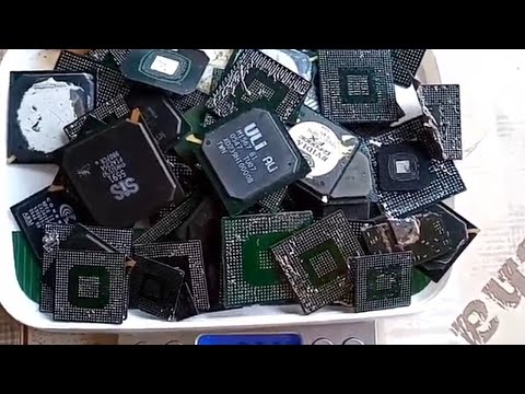 Видео: злато от bga чипове / само горната част