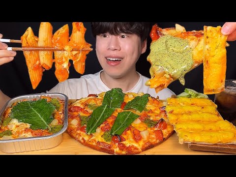 Видео: SUB) Пицца Napolio & паста penne & батат палочки mukbang asmr