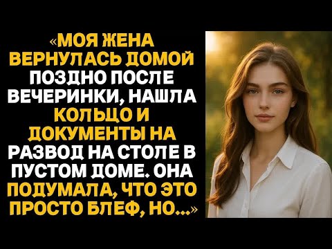 Видео: Моя жена вернулась домой поздно после вечеринки, нашла документы на развод на столе в пустом доме..