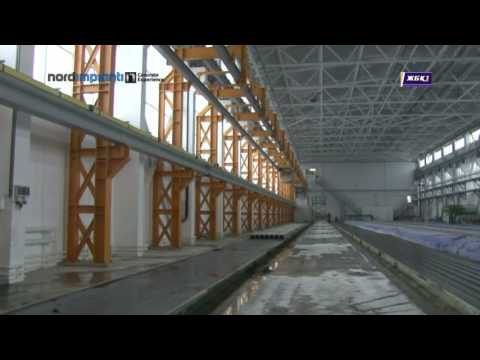 Видео: Комплектная линия Nordimpianti c экструдером evo для производства пустотных плит перекрытий