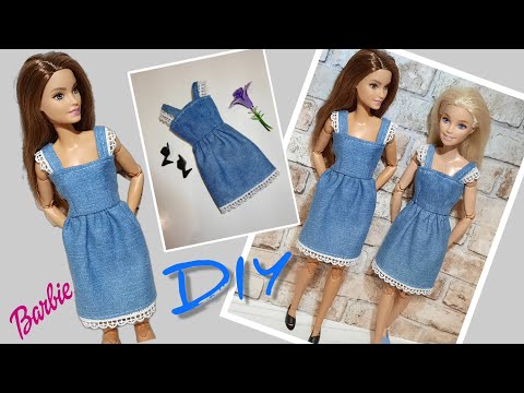 Видео: Clothes for Barbie/Одежда для Барби/ Sundress for Barbie/Сарафан для Барби