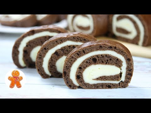 Видео: Ленивый Шоколадный Рулет с Творожной Начинкой