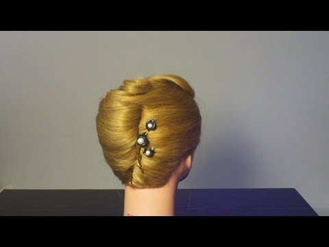 Видео: Прическа : " Ракушка". French twist hairstyle for medium hair tutorial