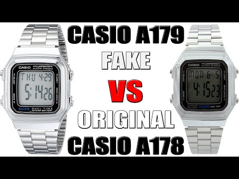 Видео: Как отличить оригинал Casio A178 от подделки Casio A179 ?