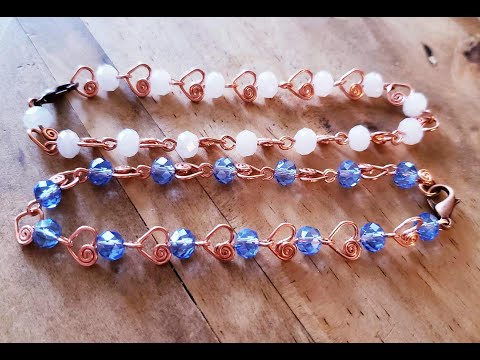 Видео: Нежный теннисный браслет в форме сердца — Beebeecraft — Шерил Сент-Пьер из Majestic Wire Artworks