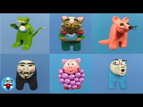 Видео: АМОНГ АС МЕМЫ - Часть 1 Лепка из пластилина | #Avipi