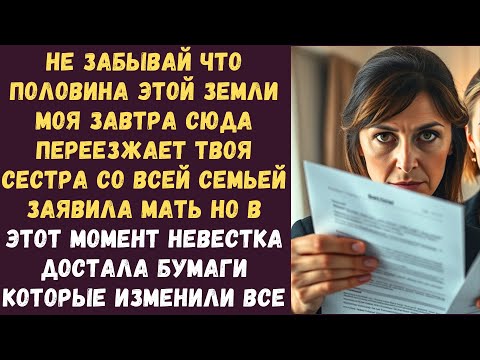 Видео: Не забывай что половина этой земли моя Завтра сюда переезжает твоя сестра со всей семьей заявила мат