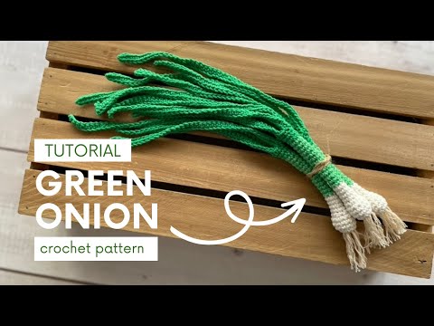 Видео: Зеленый лук амигуруми — бесплатный видеоурок по вязанию крючком