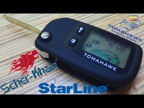 Видео: ВЫКИДНОЙ КЛЮЧ + БРЕЛОК СИГНАЛИЗАЦИИ STARLINE SCHER-KHAN TOMAHAWK SHERIFF